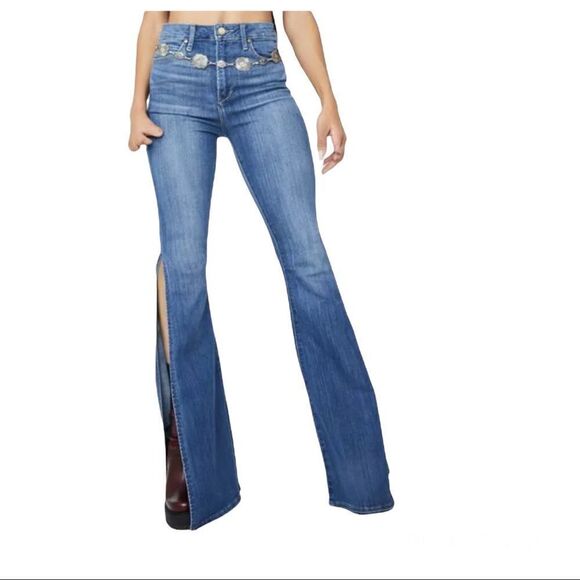 Articles Of Society Bridgette high rise split hem side bell bottom jeans flare - Picture 8 of 12